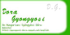 dora gyongyosi business card