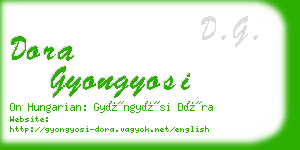 dora gyongyosi business card
